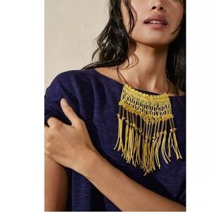 Free People Crochet Macrame Joey Crochet Choker Statement Necklace NWT Bohemian
